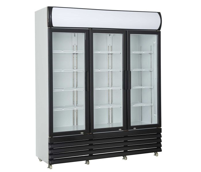 GLASDEURKOELKAST 3 DEURS