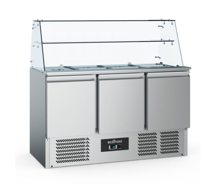 GEKOELDE SALADIERE GLAS 3 DRS