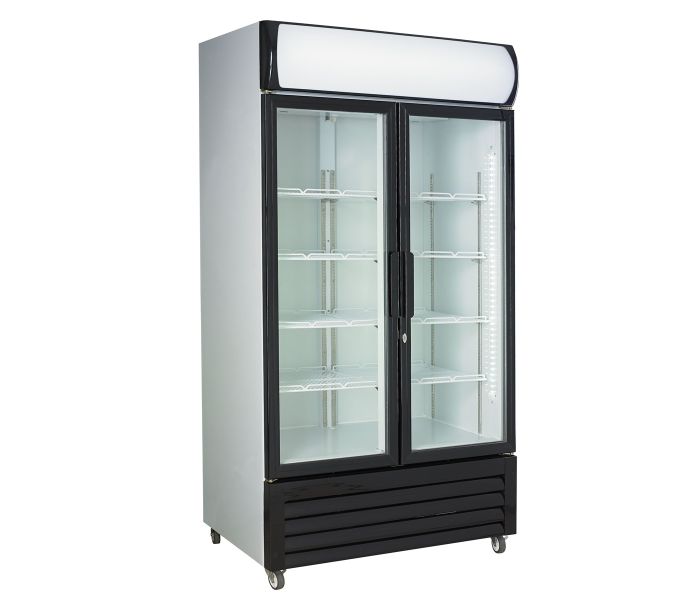 GLASDEURKOELKAST 2 DEURS