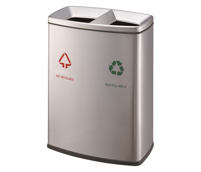 AFVALBAK GEBORSTELD RVS 60L