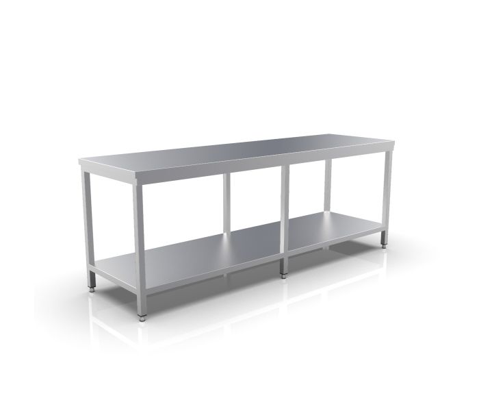 RVS WERKTAFEL 2500X700X900