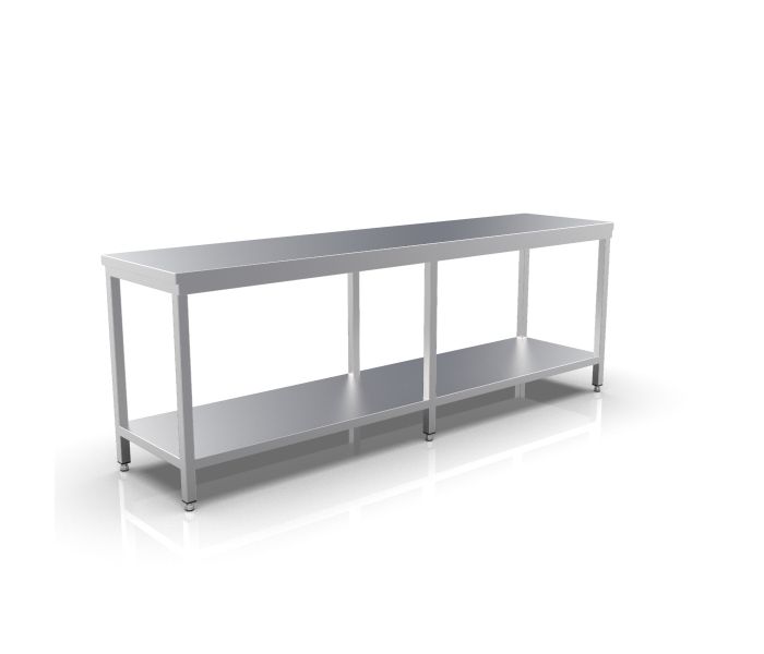 RVS WERKTAFEL 2500X600X900