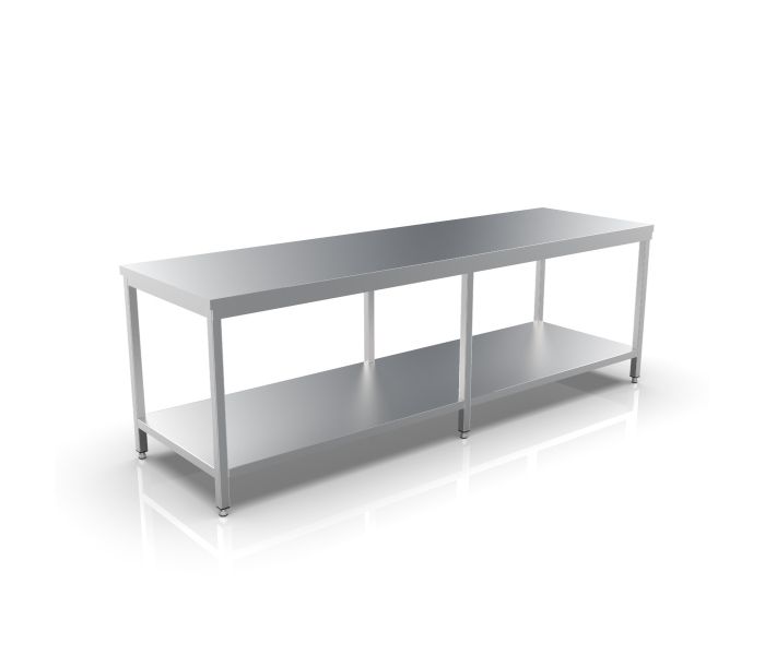 RVS WERKTAFEL 2700X800X900