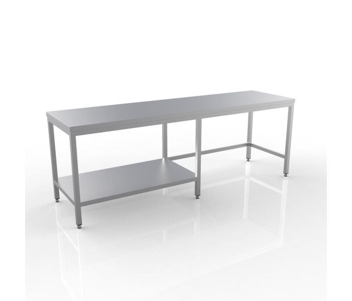 RVS WERKTAFEL 2500X600X900