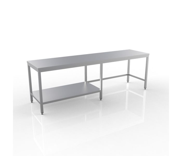 RVS WERKTAFEL 2700X600X900