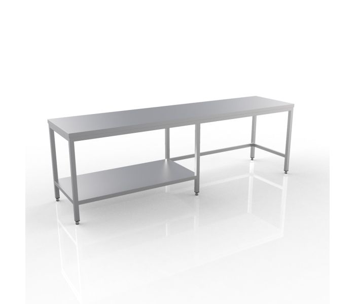 RVS WERKTAFEL 2800X600X900