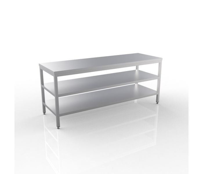 RVS WERKTAFEL 2100X600X900