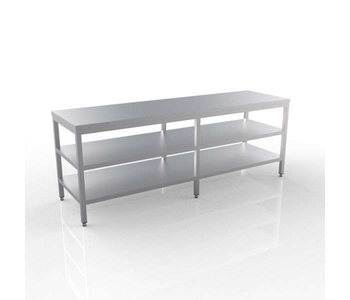 RVS WERKTAFEL 2400X600X900