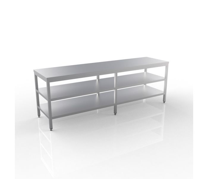 RVS WERKTAFEL 2600X600X900