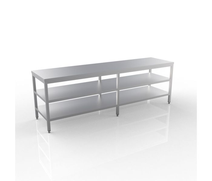 RVS WERKTAFEL 2700X600X900