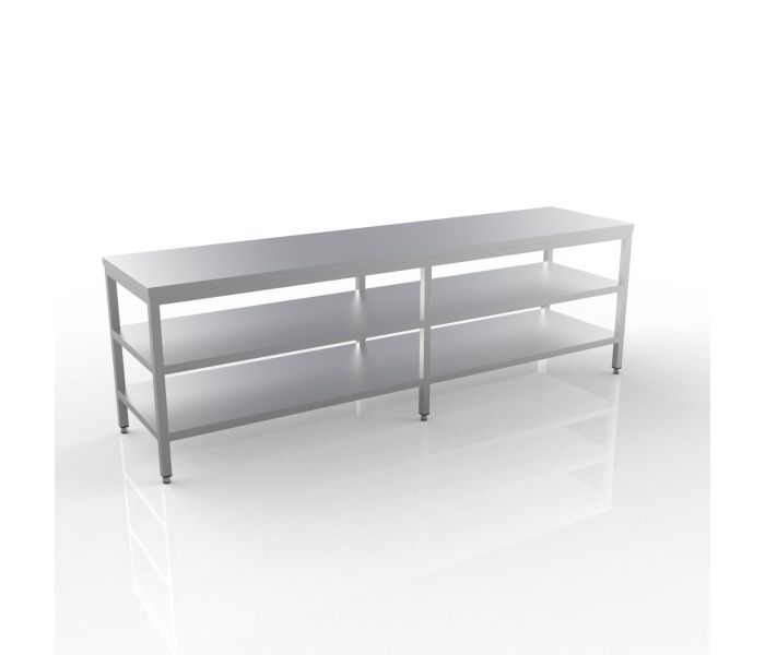 RVS WERKTAFEL 2800X600X900