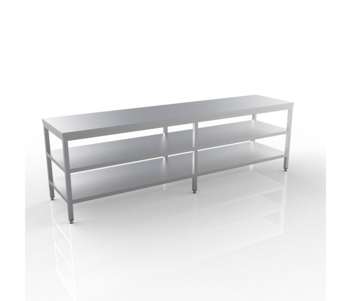 RVS WERKTAFEL 2900X600X900