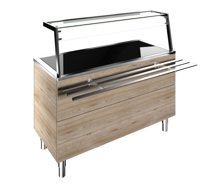 OPSTAND MET LED 4/1 GN F04H2AF