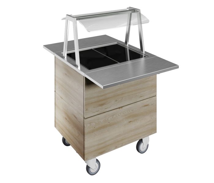 OPSTAND MET LED 2/1 GN F04H2AW