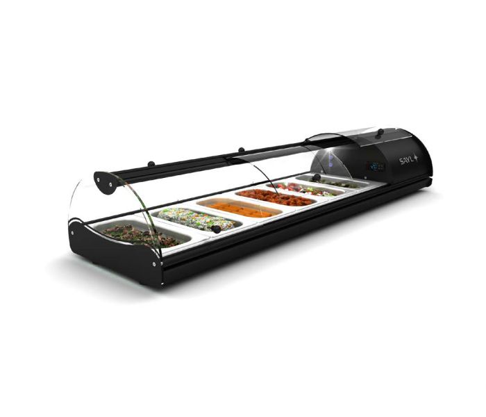 OPZETVITRINE 8 GN 1/3x40 ZWART