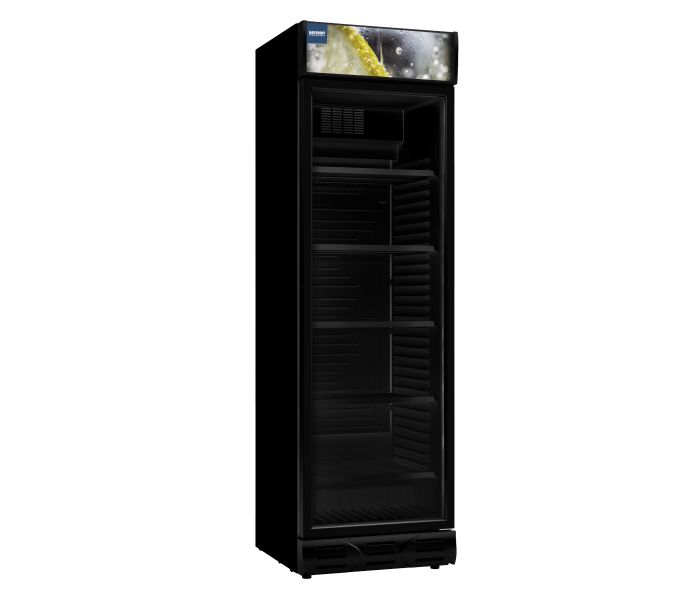 GLASD.KOELKAST 382L ZW. LICHTB