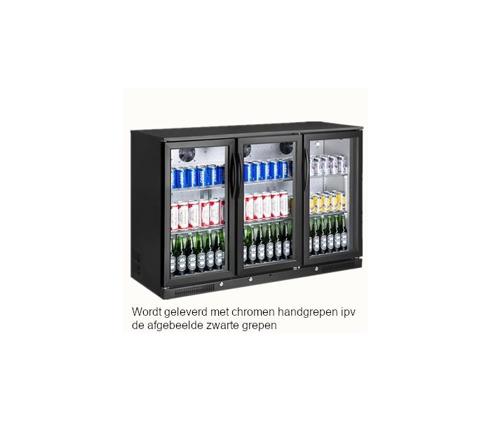 BARKOELER 3-GLASDEUR ZWART