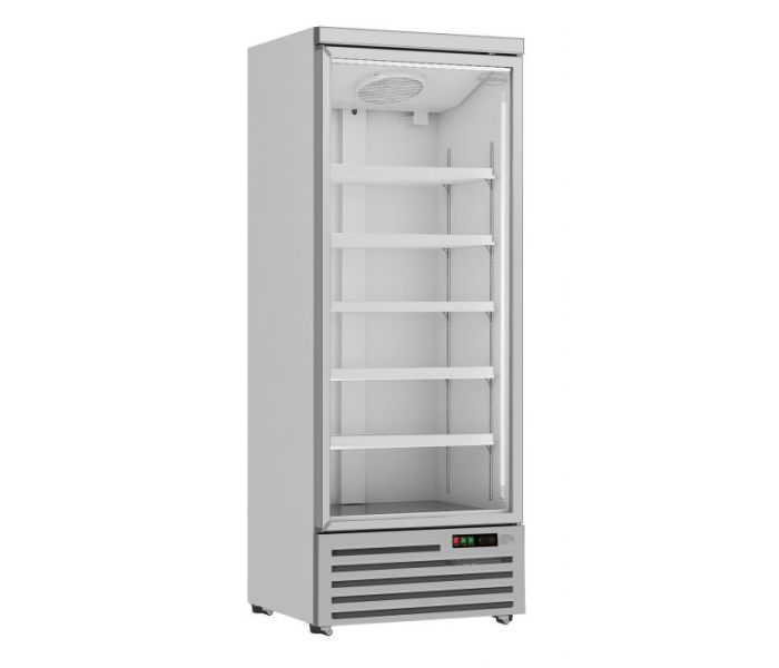 KOELKAST 1 GLASDEUR RVS