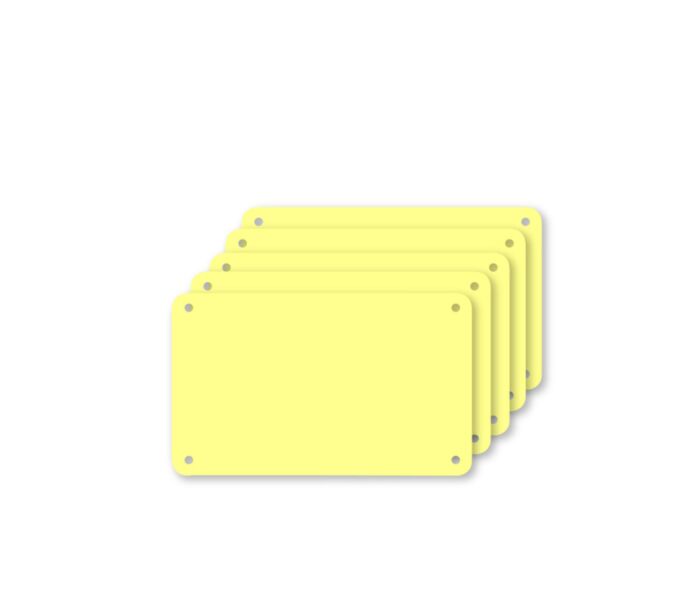 SNIJPLAAT GEEL SET/5 53x32