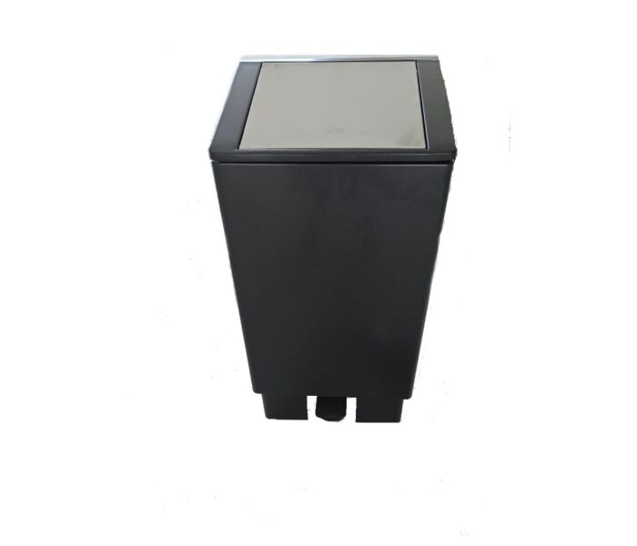 RVS AFVALBAK 60 LTR ZWART