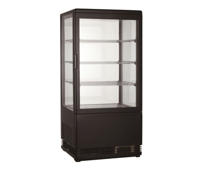 KOELVITRINE 78L ZWART