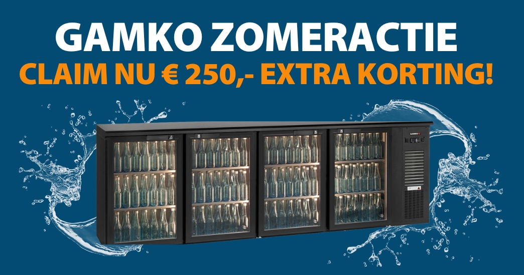 Gamko zomeractie: 250,- korting op E3 flessenkoelingen