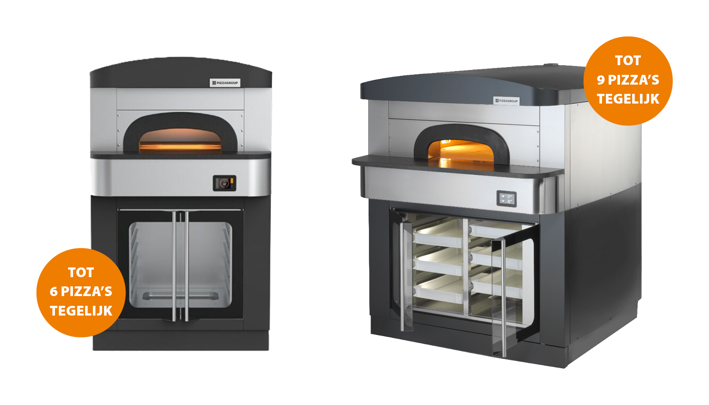 Twee Pizza Group ovens voor 6 en 9 pizza's